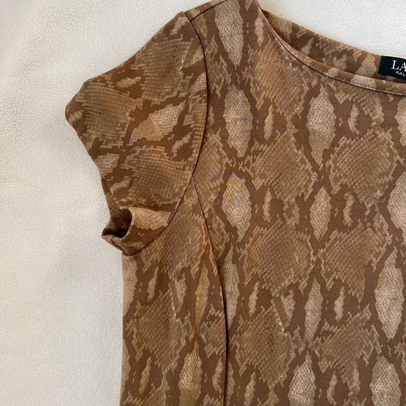 Lauren Ralph Lauren Brown Snake Print Dress - Picture 6 of 8